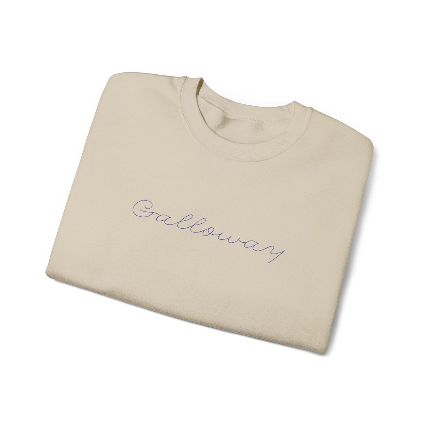 Crewneck Sweatshirt - Navy Script in Sand