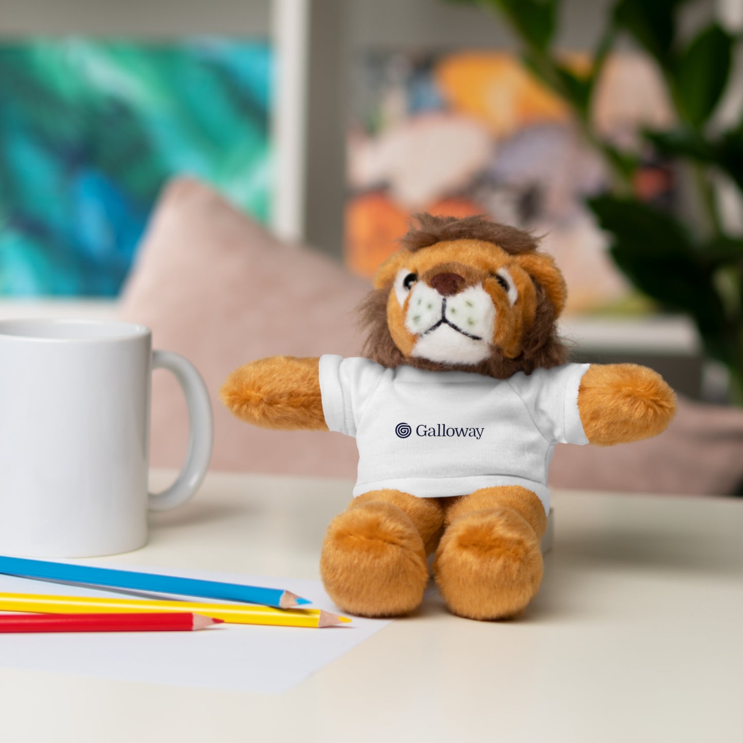 Stuffed Lion with T-Shirt