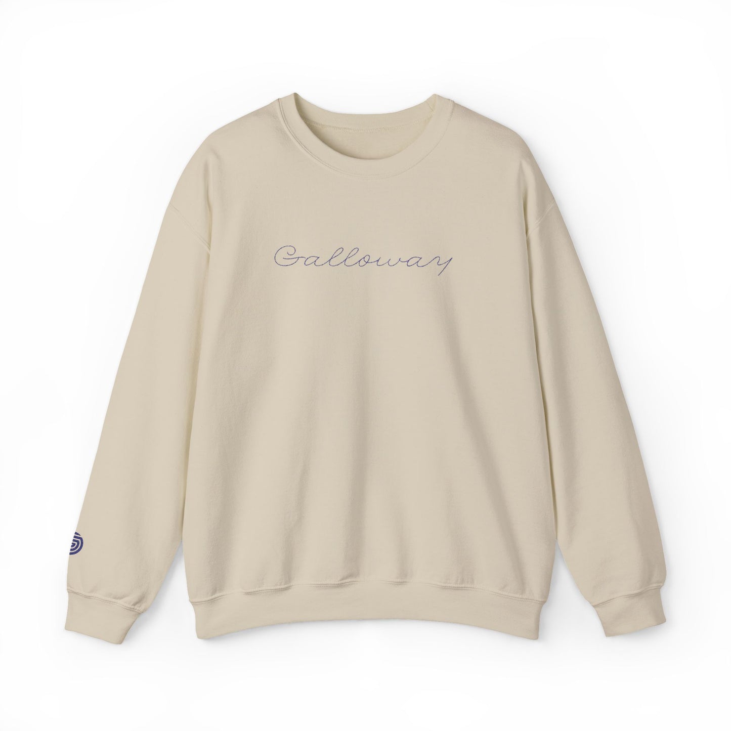 Crewneck Sweatshirt - Navy Script in Sand