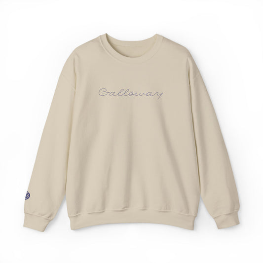 Crewneck Sweatshirt - Navy Script in Sand
